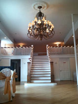 Tulle and Lights on Banister